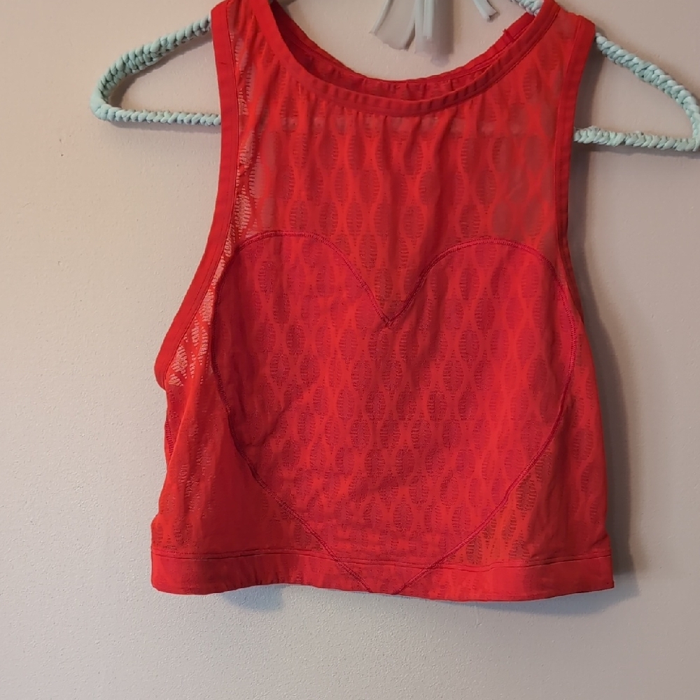 Savage X Fenty Red Mesh Sports Bra